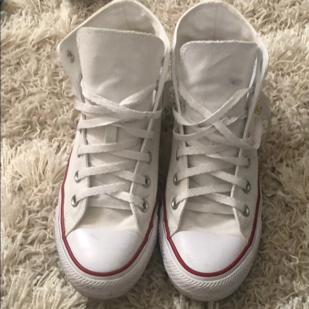 White Hightop Converse
